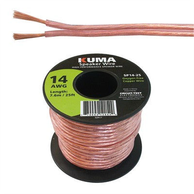 High Performance Speaker Wire, 14AWG, 25ft Roll (SP14-25)