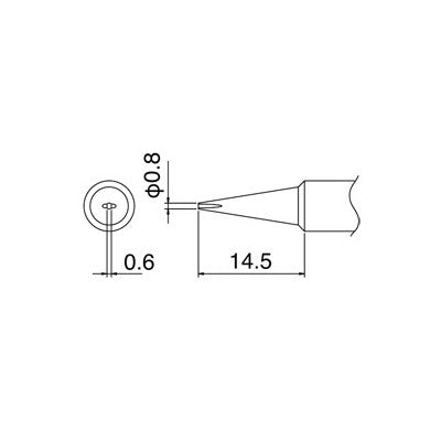 Tip for Hakko FX888D - Chisel 0.8mm (T18-D08/P)