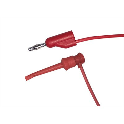 Stacking Banana Plug to Hook Clip Patch Cord, 24", Red (TLE324R)