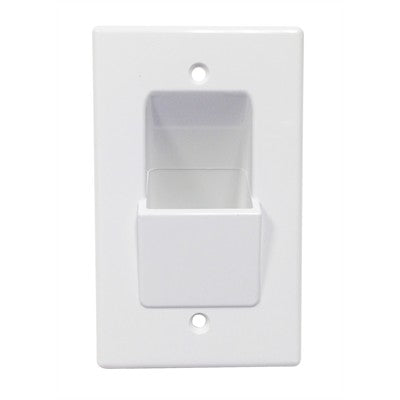 Wall Plate - Wire Feed Through, Low Profile, 1 Gang (WCP-222)