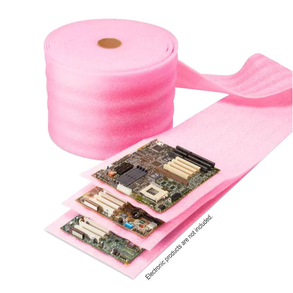Anti-static Foam Roll - 1/4", 12" x 250', Pink (ASF250FT)